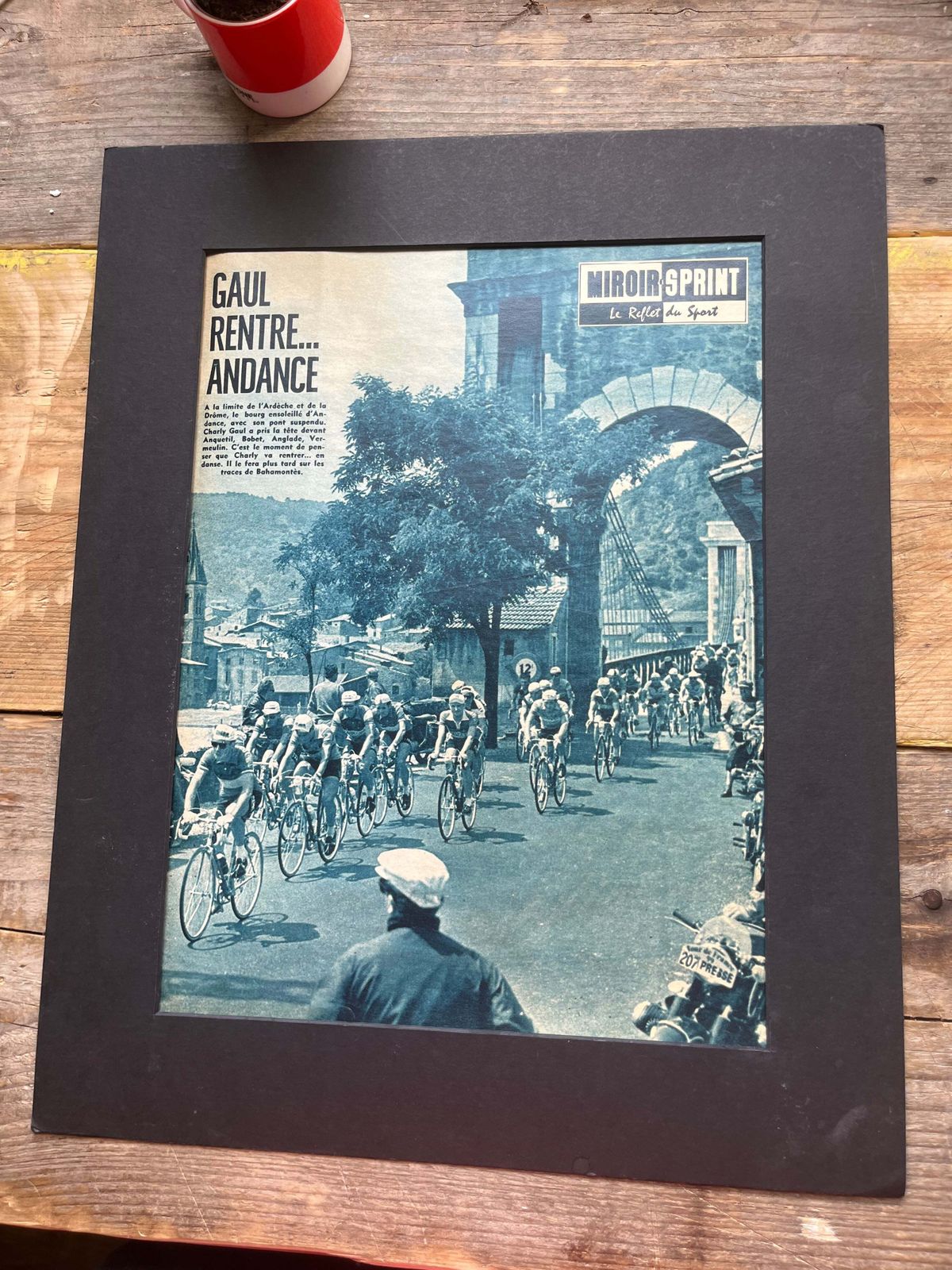 Tour De France Vintage Print   Andance, Ardeche 1959 photo 103.0