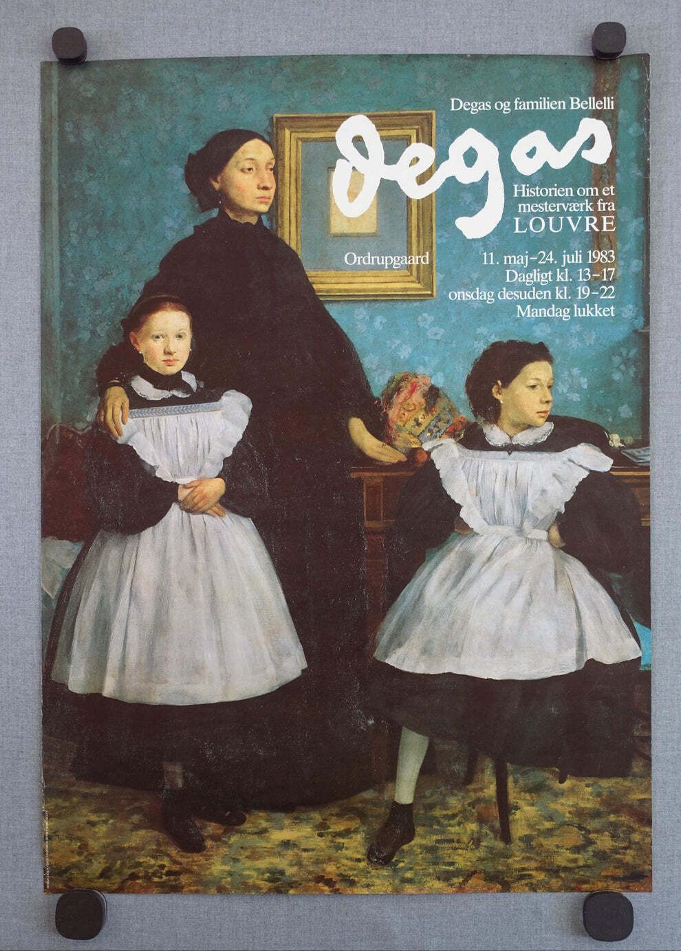 1983 Degas The Bellelli Family Louvre Exhibition Poster   Original Vintage Poster photo furniture