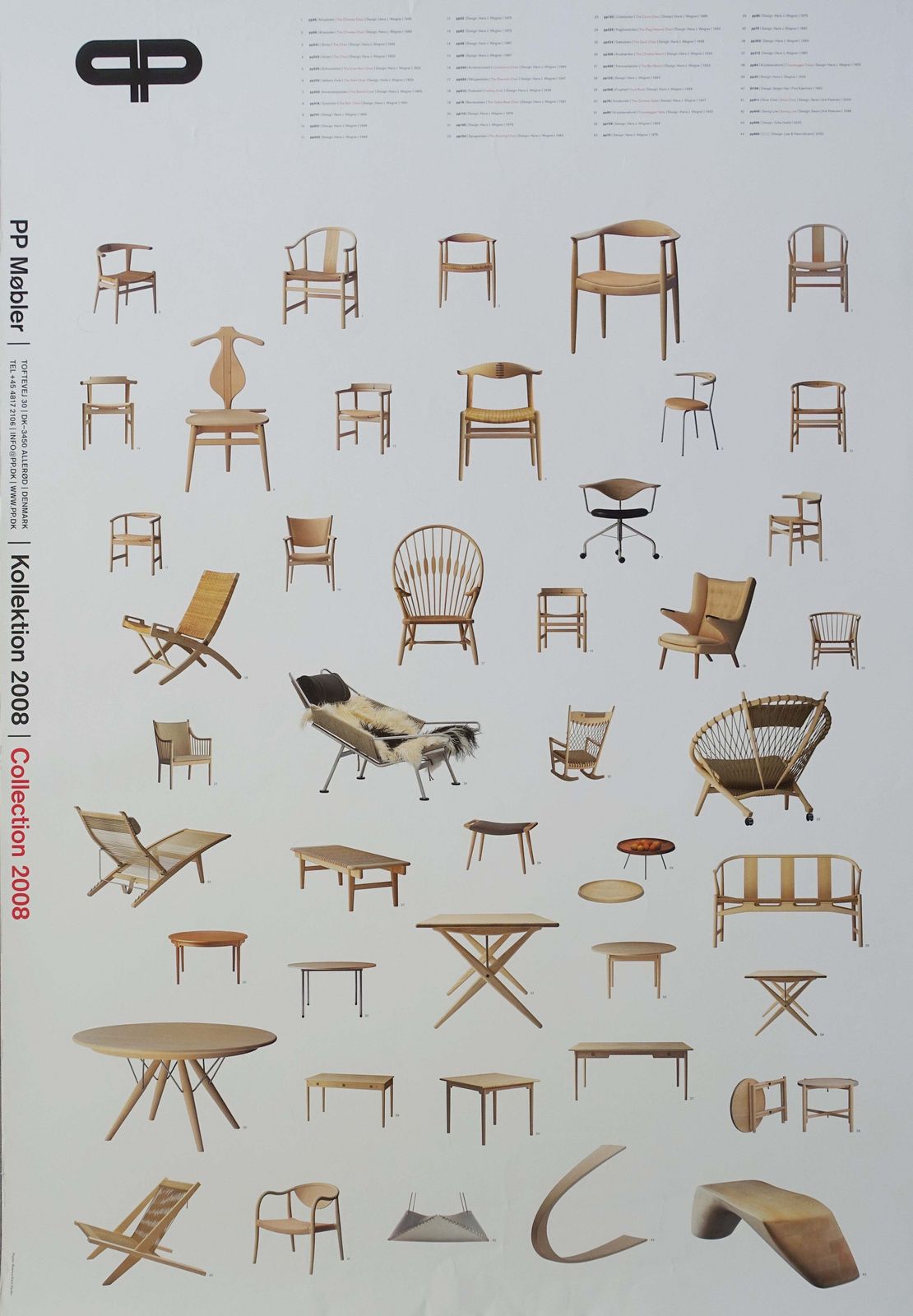 2008 Pp Møbler Danish Design Furniture   Original Vintage Poster