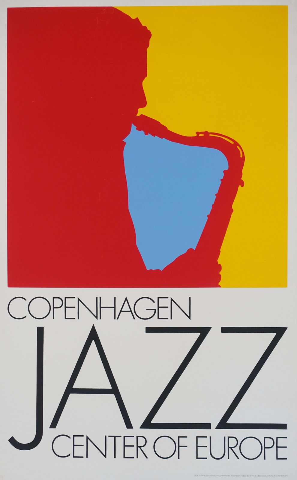 1981 Copenhagen Jazz By Arnoldi   Original Vintage Poster