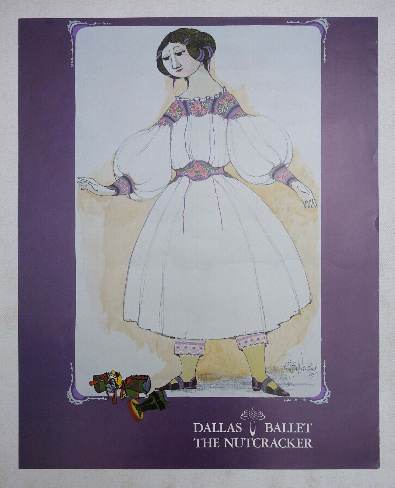 1984 Wiinblad Costume Design For The Nutcracker   Original Vintage Poster photo furniture