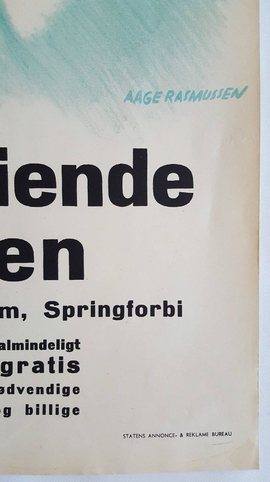 1940s Pest Campaign Poster By Aage Rasmussen   Original Vintage Poster photo 125.0