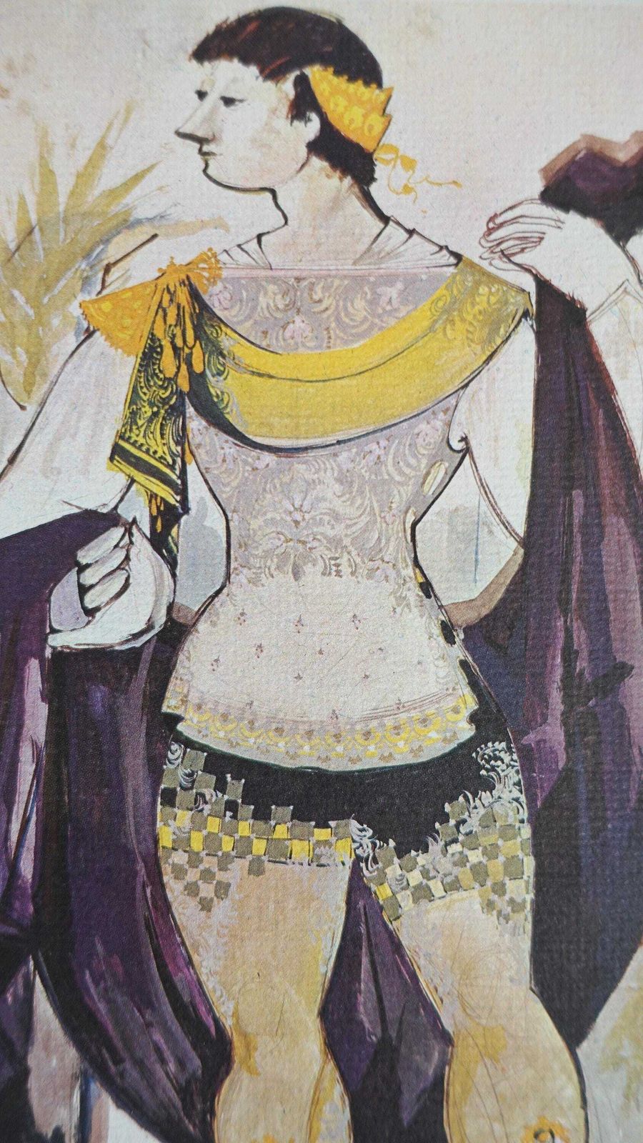 1965 Prince Ferdinand Of Naples By Wiinblad   Original Vintage Mini Poster photo Art