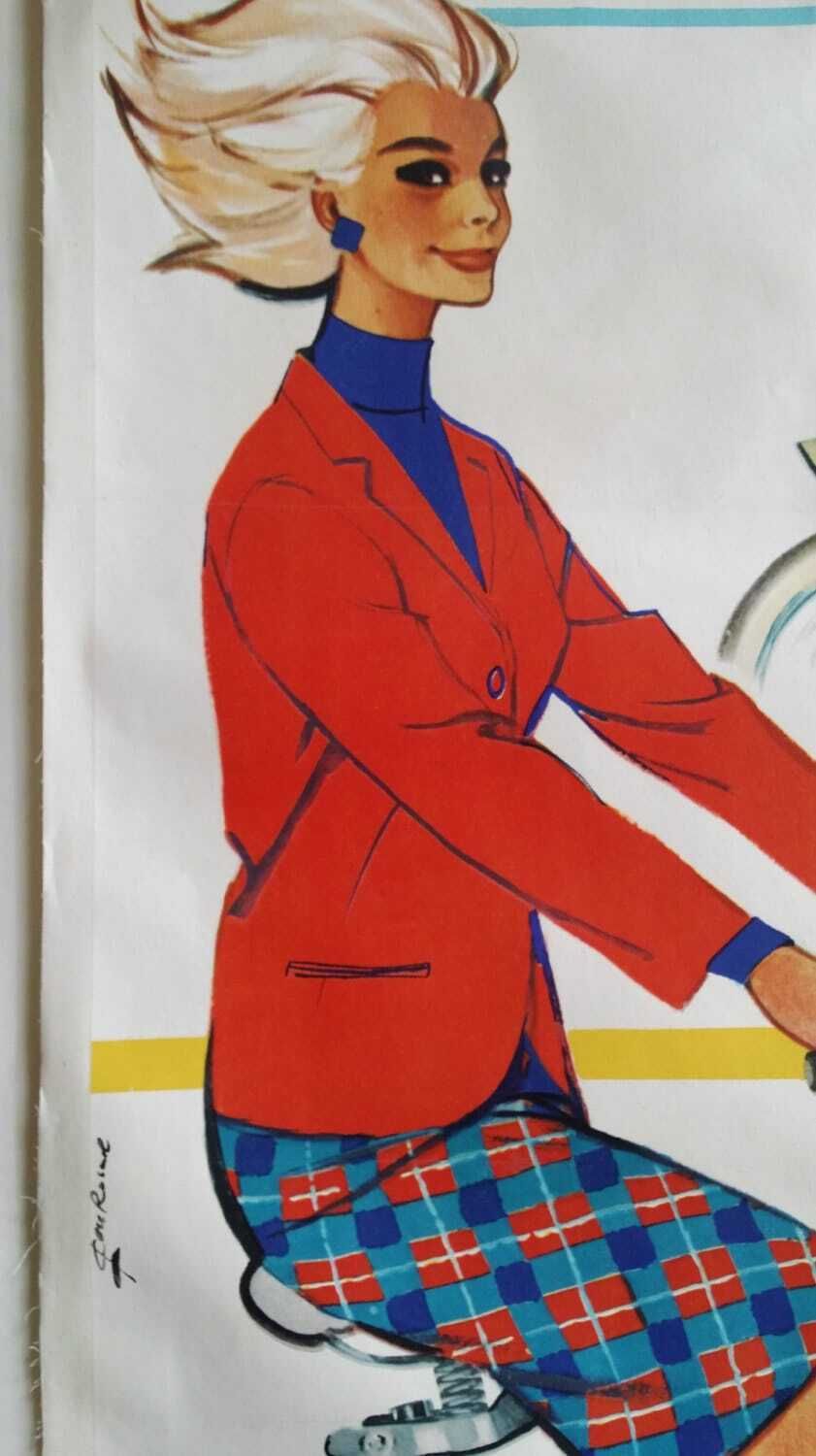 1950s Peugeot Advertisement By Couronne I   Original Vintage Poster photo for sale