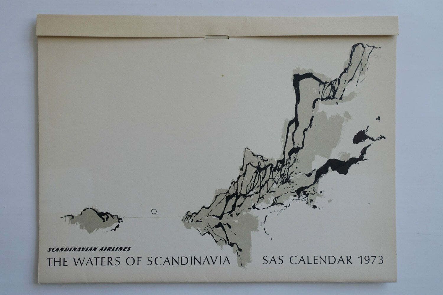 1973 Otto Nielsen Sas Airlines Calendar   Original Vintage Calendar photo furniture