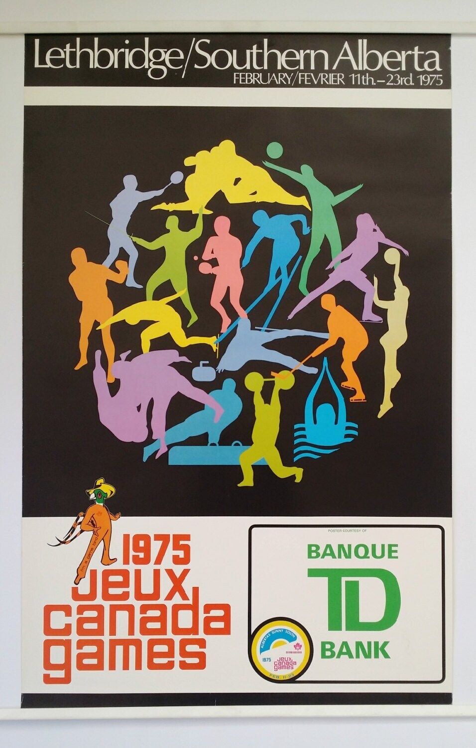 1975 Youth Sports Games Canada   Original Vintage Poster photo furniture
