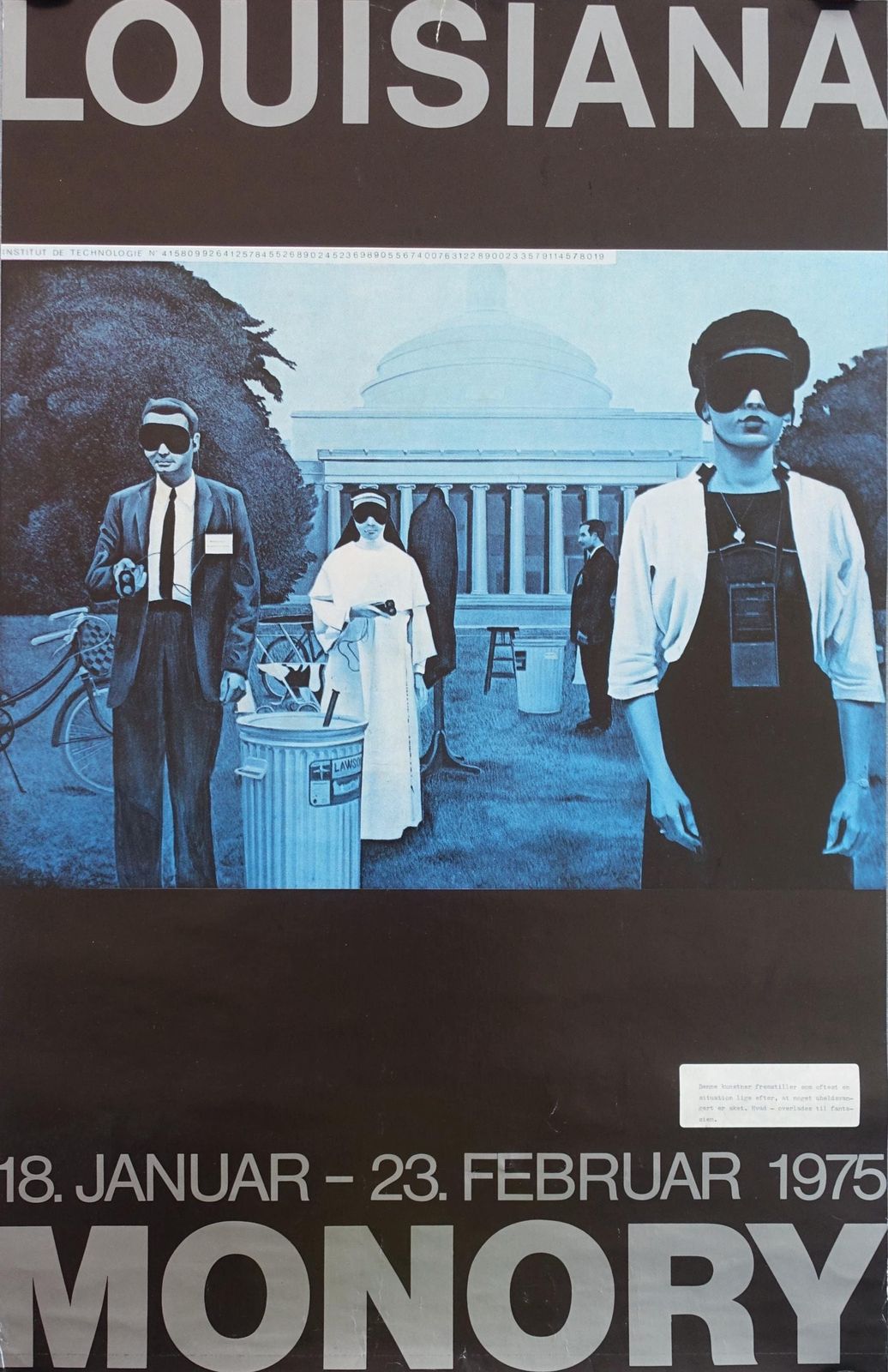1975 Jacques Monory USA 76 Exhibition Poster   Original Vintage Poster