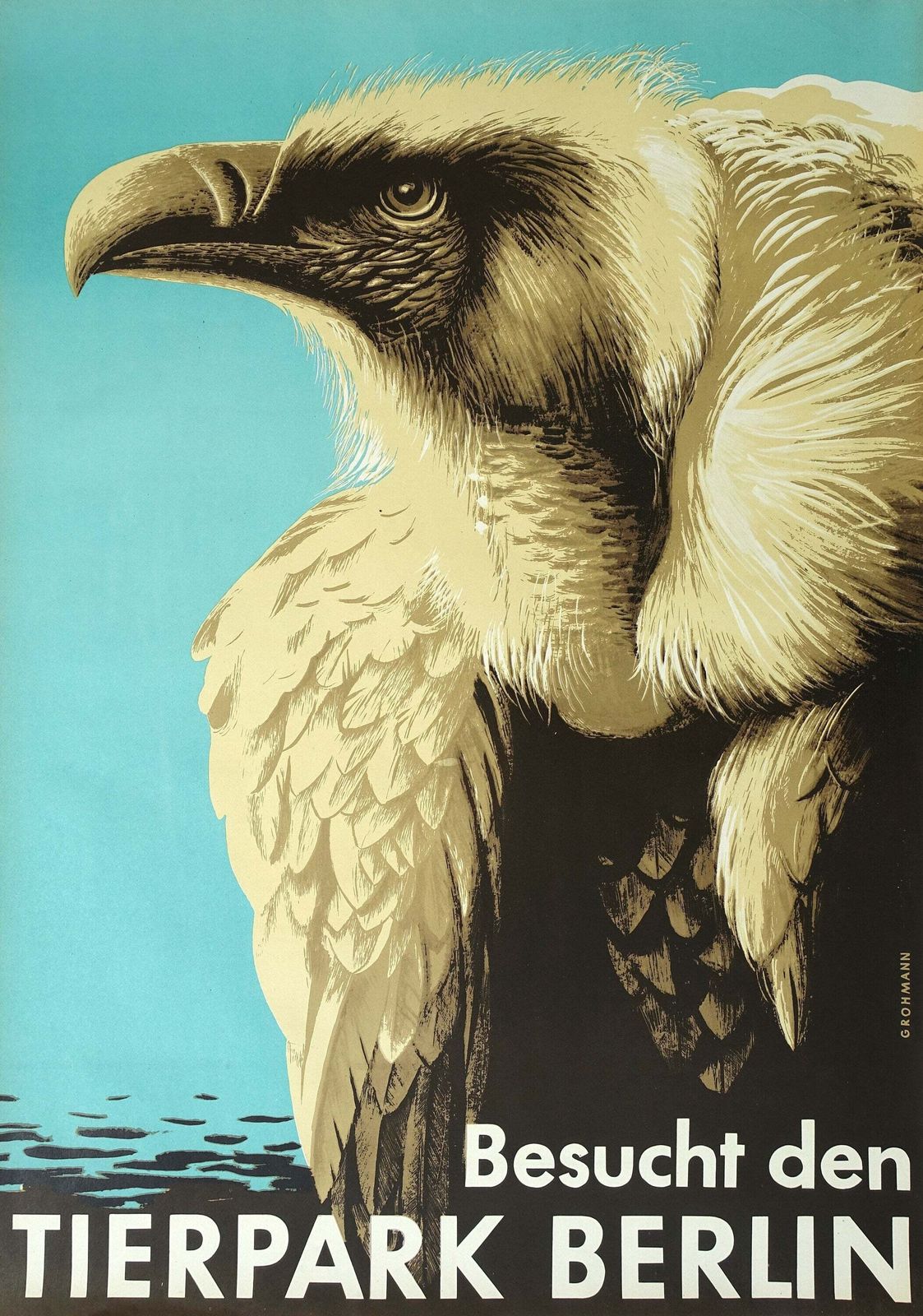 1965 Tierpark (Vulture) — Vintage Poster