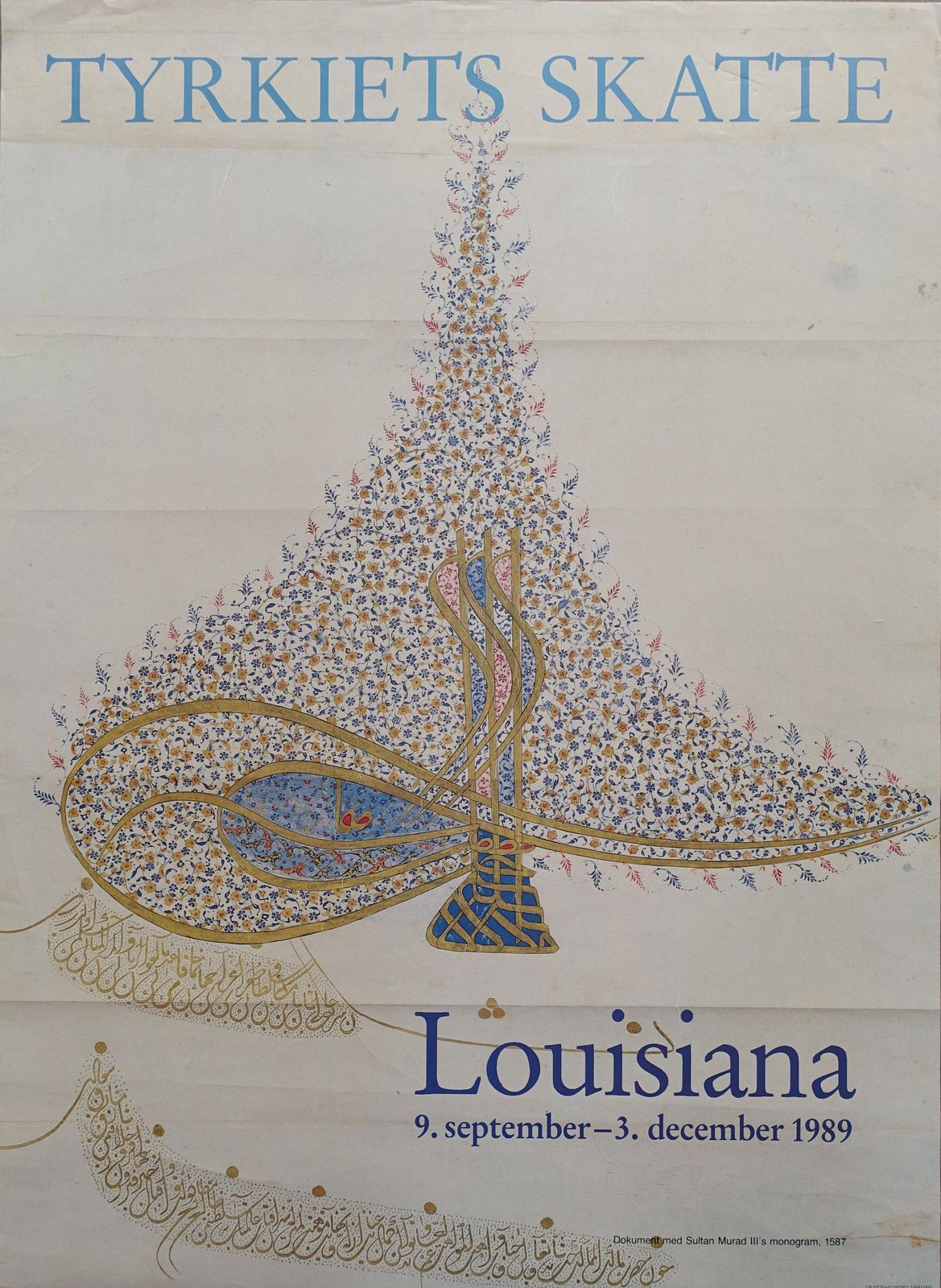 1993 Treasures Of Turkey On Louisiana Museum Of Modern Art   Original Vintage Poster