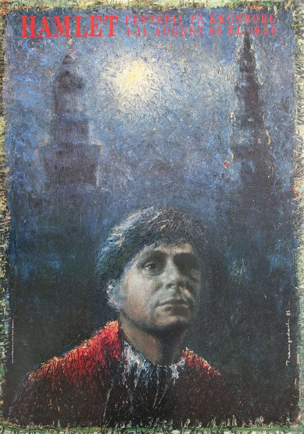 1985 Hamlet By Kurt Trampedach   Original Vintage Poster