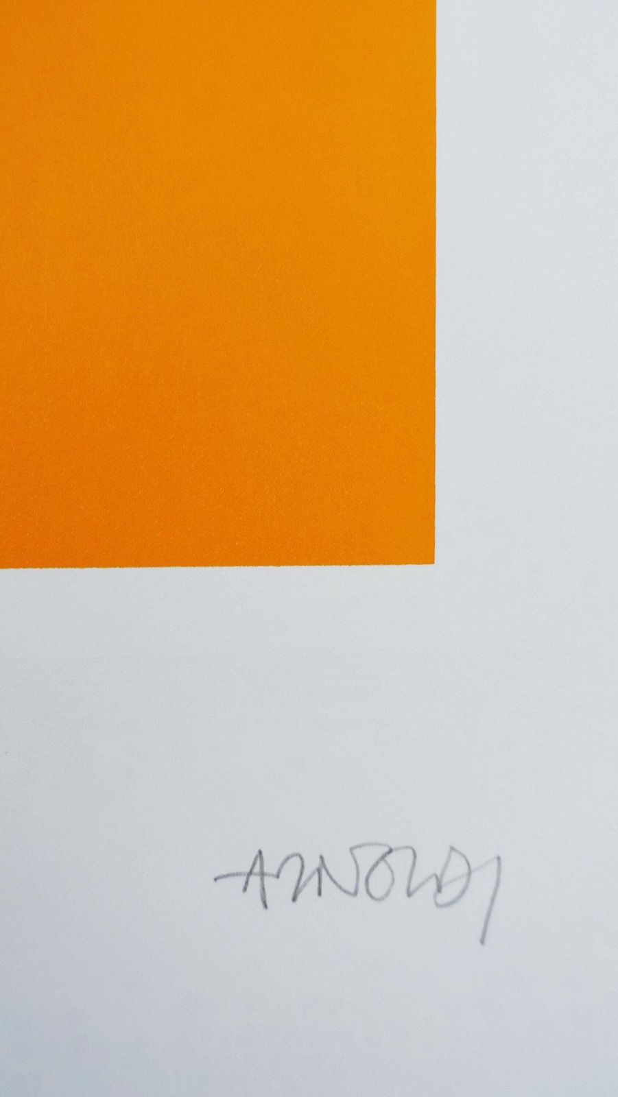 1980s Arnoldi Chair Orange Lithography   Original Vintage Poster photo Art