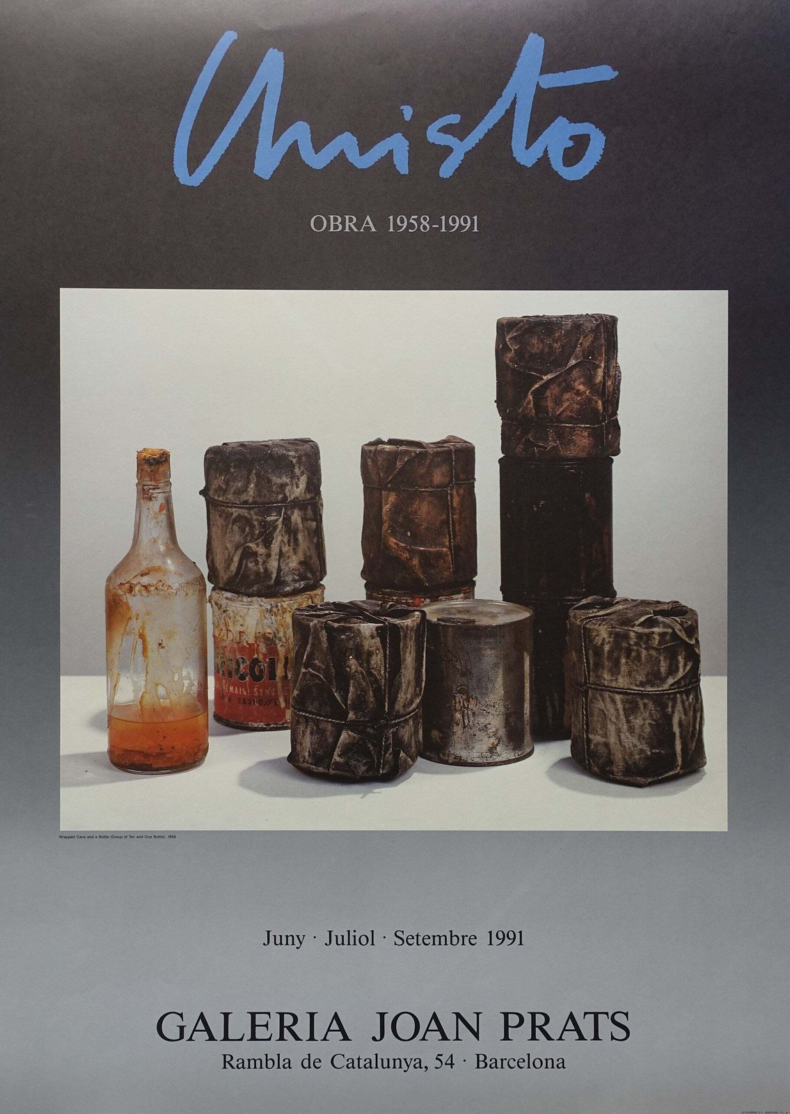1991 Christo Spanish Exhibition Poster   Original Vintage Poster