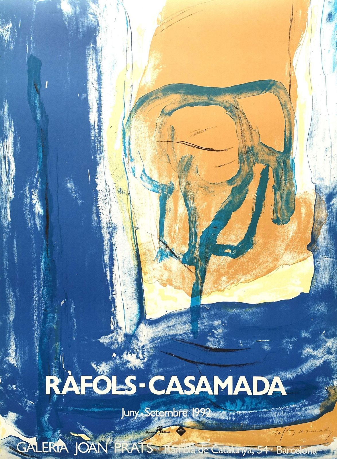 1992 Ràfols Casamada Spanish Exhibition Poster   Original Vintage Poster