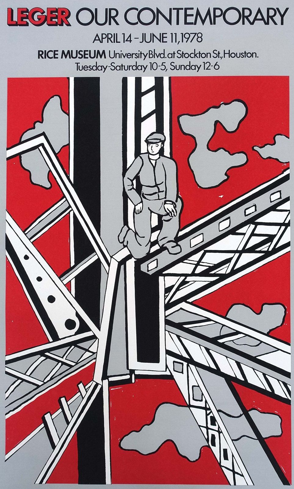 1978 Leger Our Contemporary, Rice Museum Houston   Original Vintage Poster photo 112.0