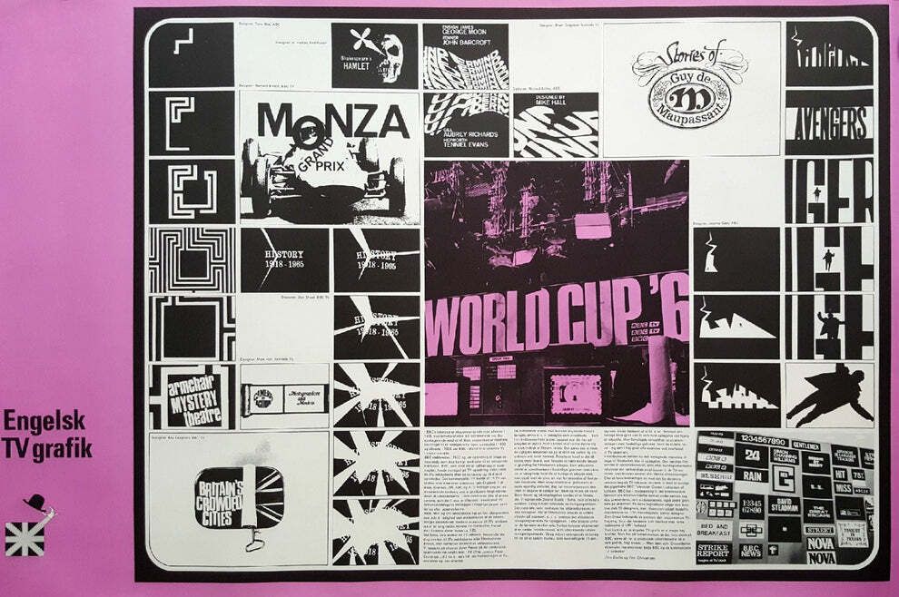 1966 London Tv Graphics Art Poster   Original Vintage Poster