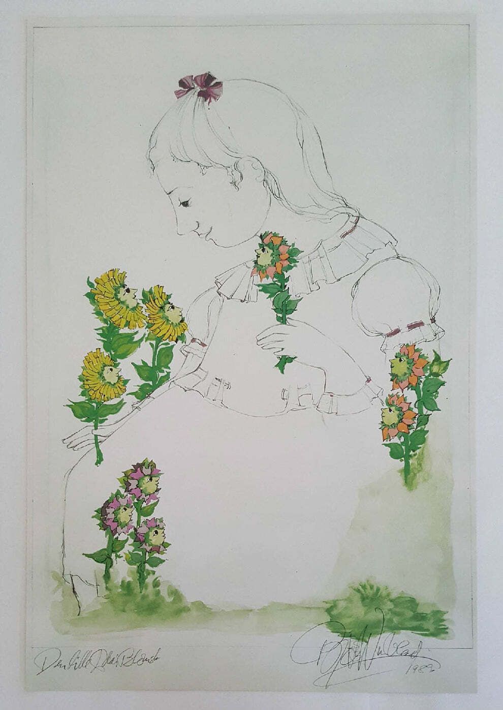 1989 Wiinblad Little Ida’s Flowers   Original Vintage Poster photo furniture