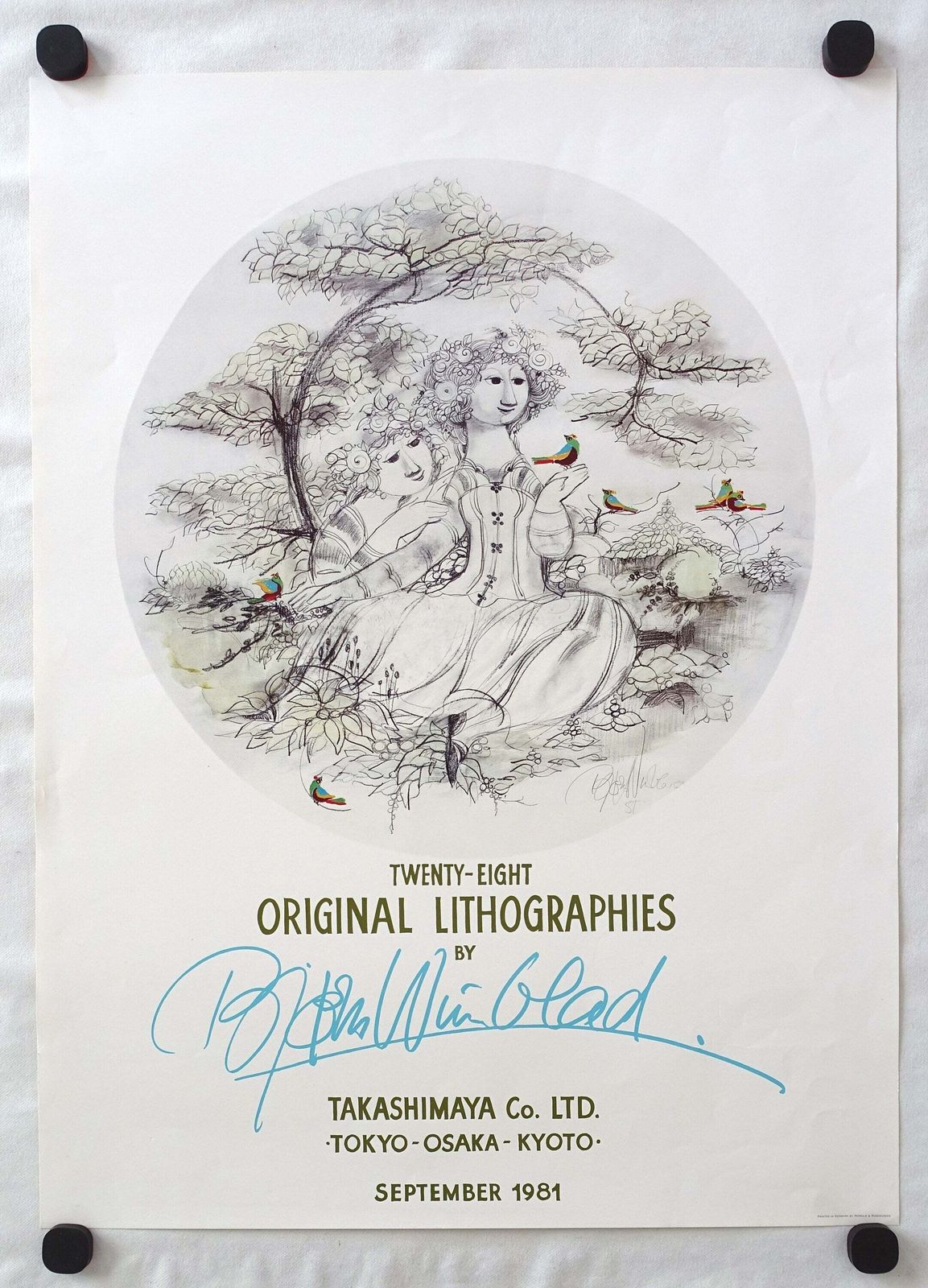 1981 Wiinblad Exhibition Japan – Vintage Poster photo furniture