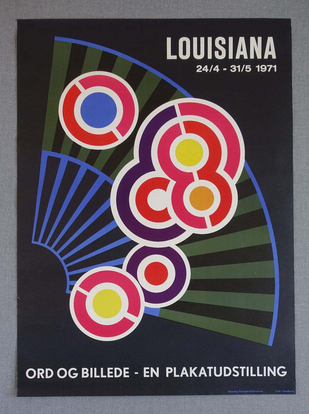 1971 Henning Damgård Sørensen On Louisiana Museum Of Modern Art   Original Vintage Poster photo furniture