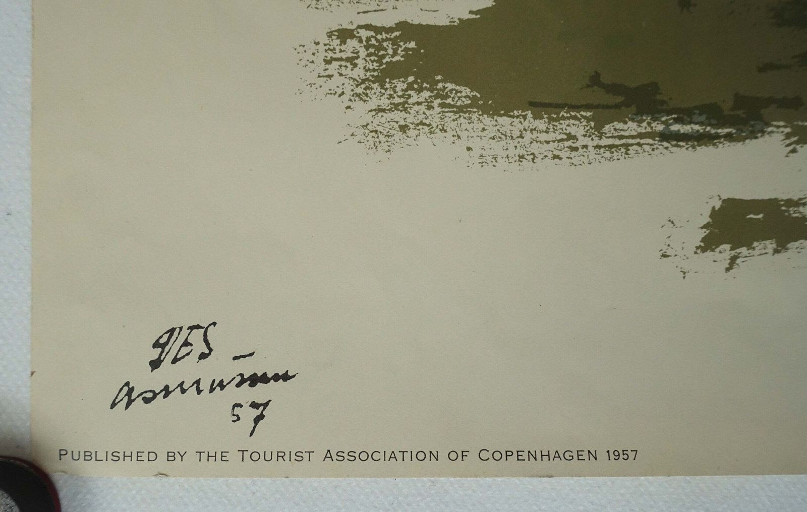 1957 Copenhagen Travel Poster By Des Asmussen   Original Vintage Poster photo 278.0