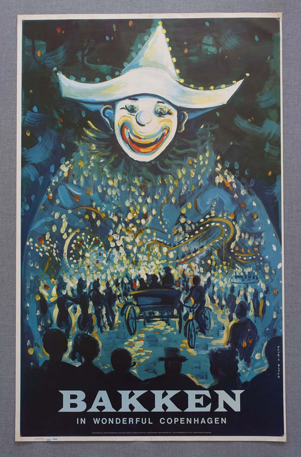 1965 Bakken In Wonderful Copenhagen – Henrik Bloch – Vintage Poster photo furniture