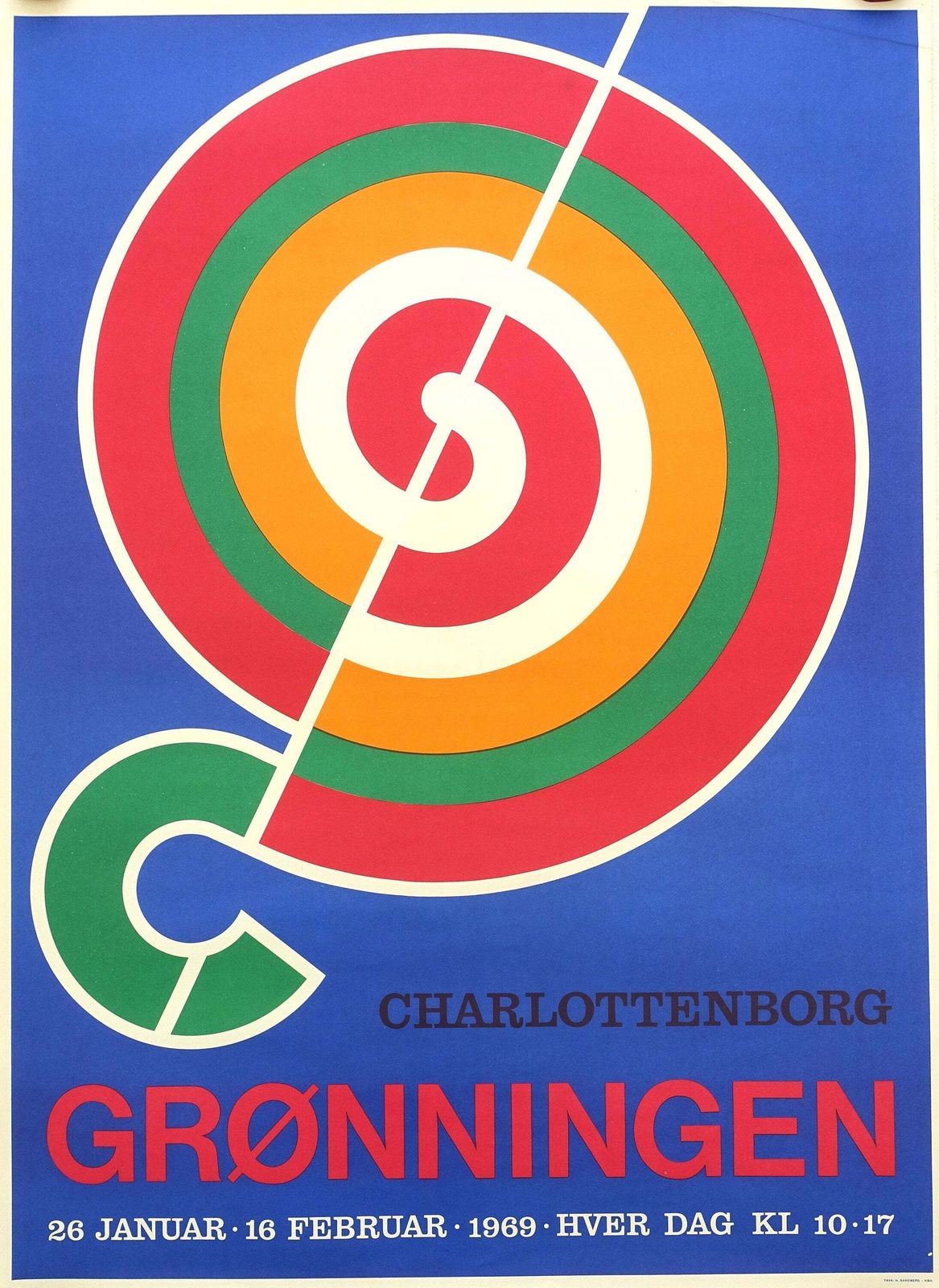 1969 Danish Modernist Design By Henning Damgård Sørensen Poster   Original Vintage Poster