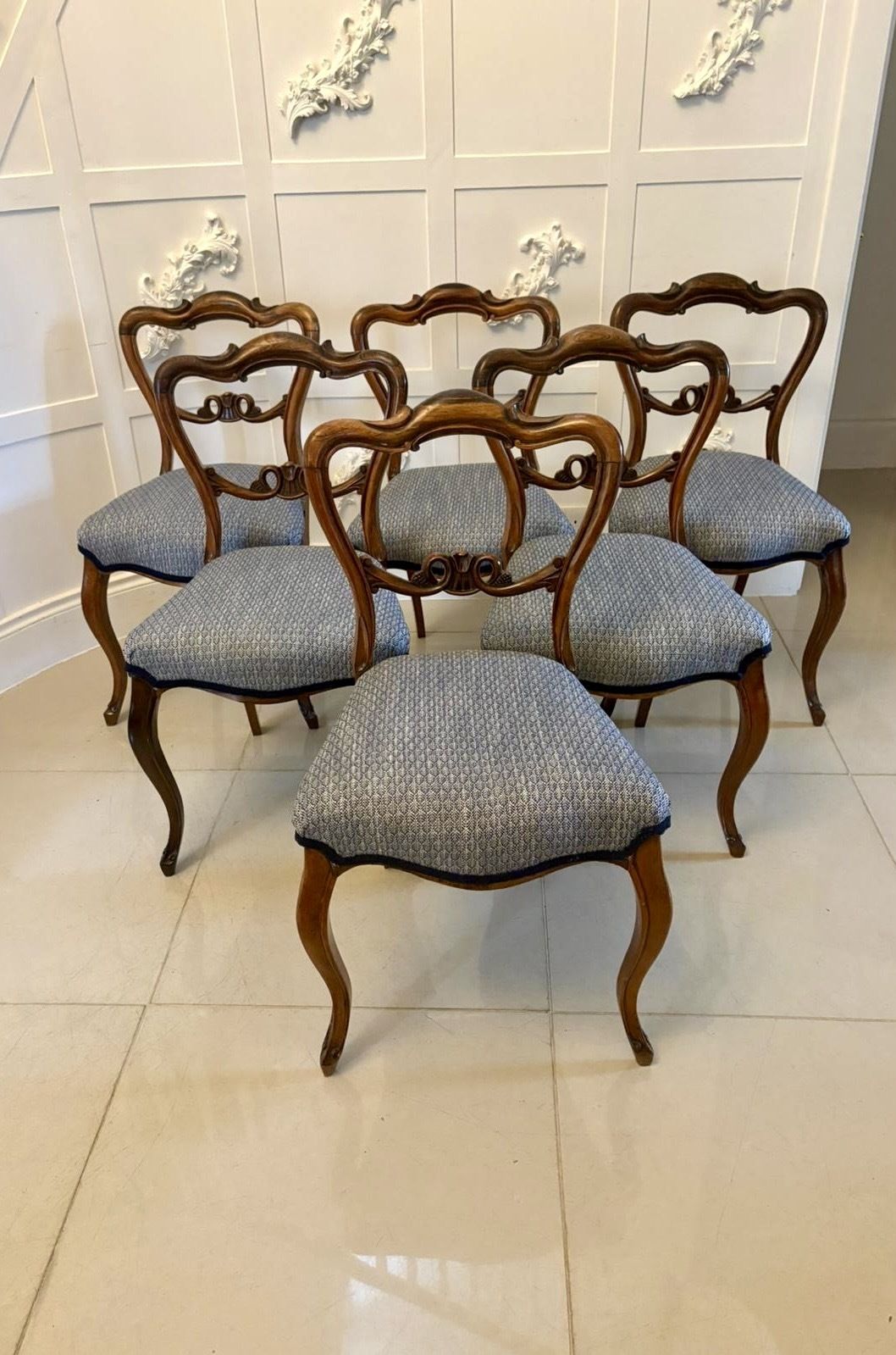 3350.0 Outstanding Quality Set Of Six Antique 19th Century Rosewood Dining Chairs photo
