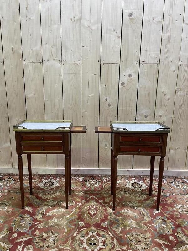 Paire De Tables De Chevets Style Louis XVI Avec Tirette photo Furniture