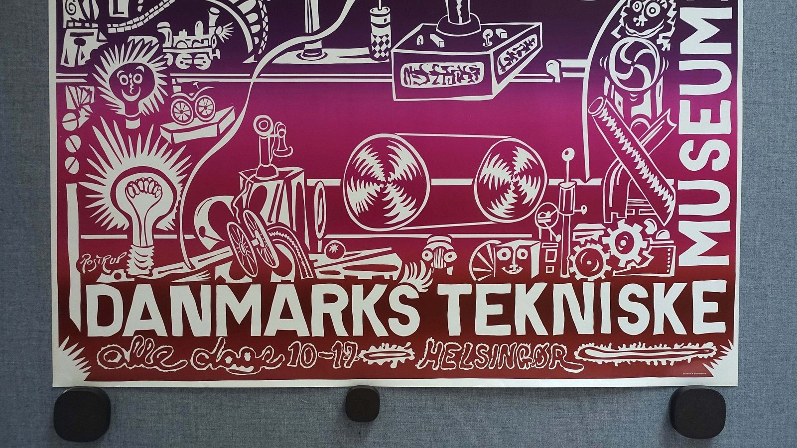 1970 Danish Museum Of Science & Technology   Original Vintage Poster photo Art