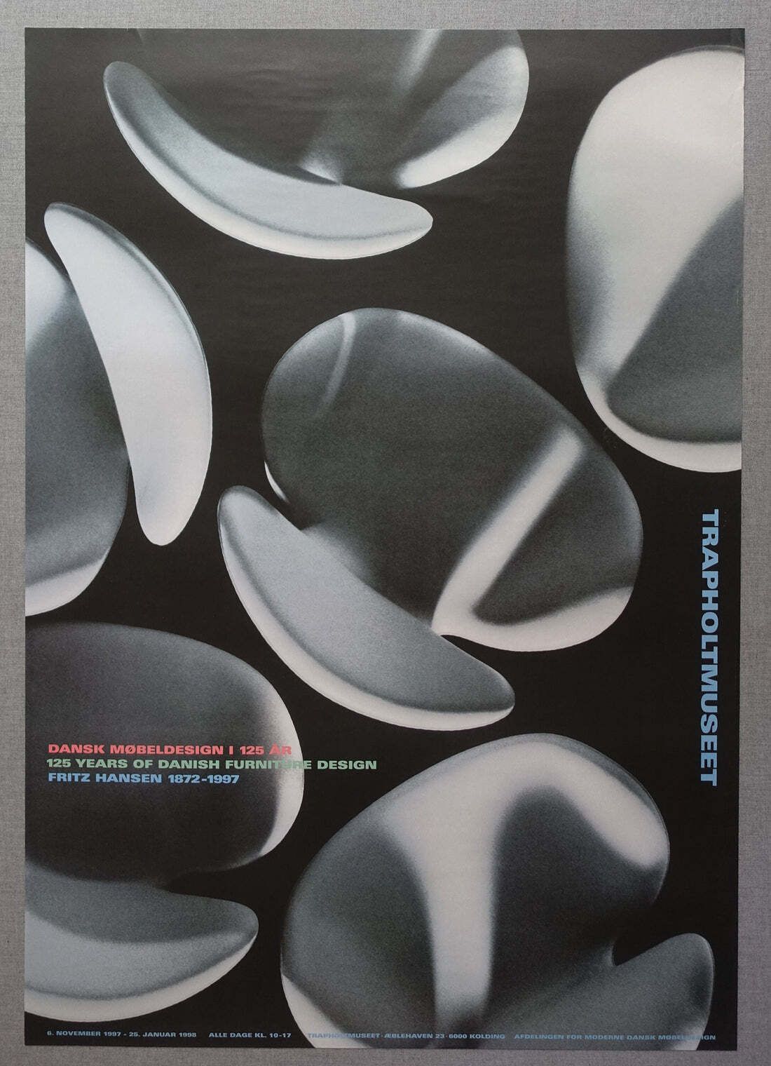 1997 Fritz Hansen Funiture Design Poster   Original Vintage Poster Regular Pricers. photo furniture