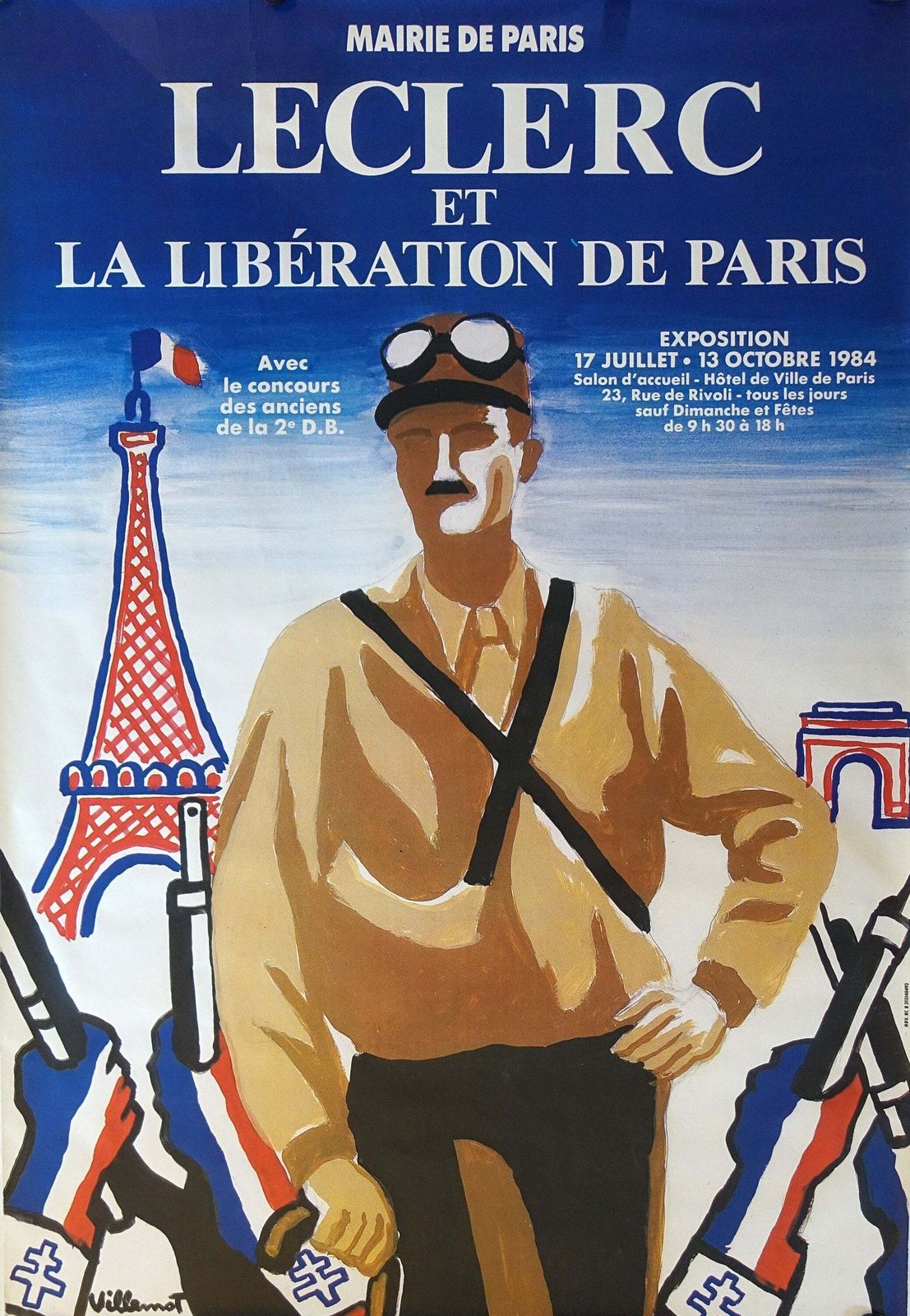 1984 Leclerc Et La Liberation De Paris By Bernard Villemot   Original Vintage Poster