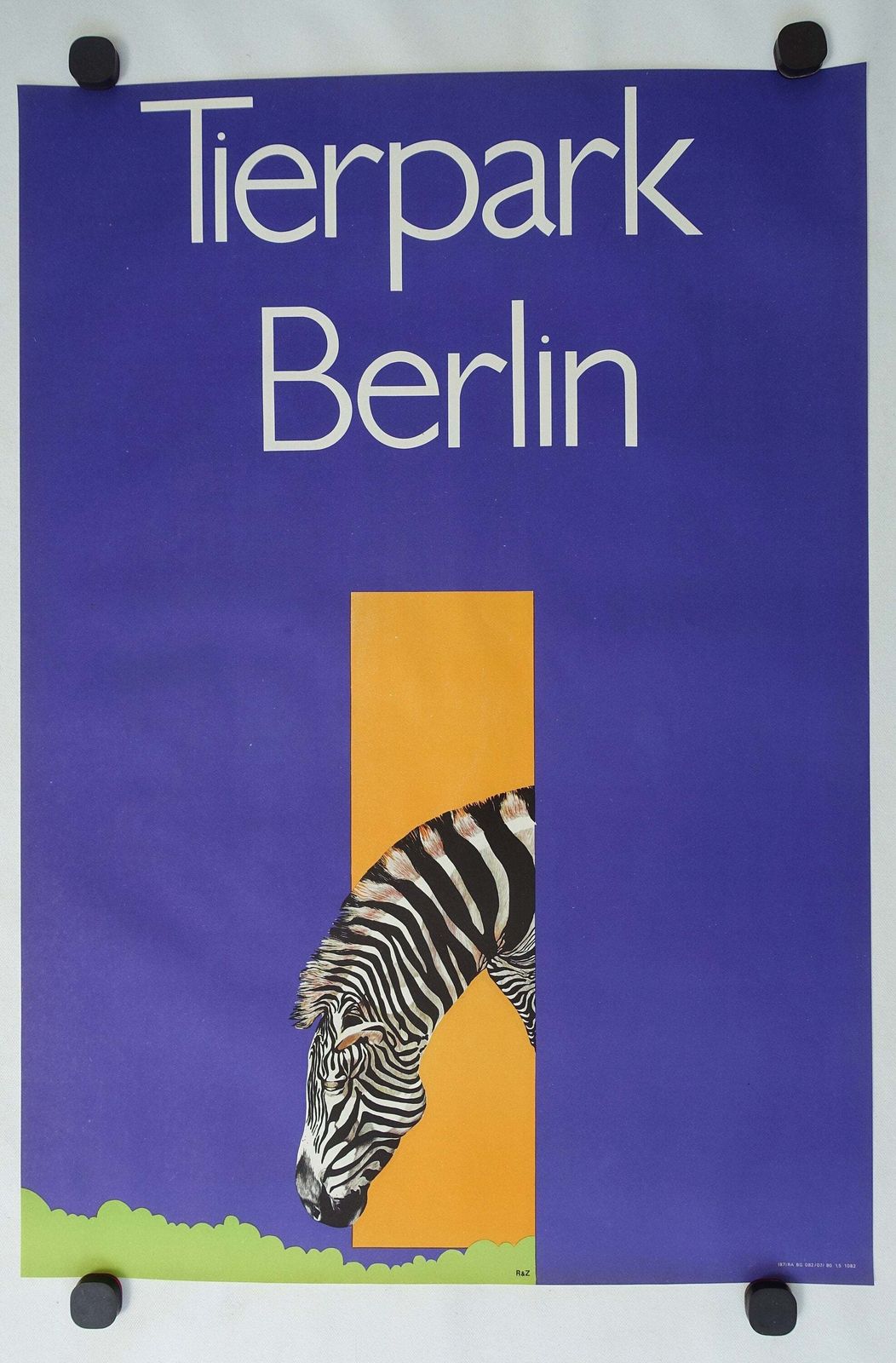 1980 Tierpark Berlin (Zebra)   Original Vintage Poster photo furniture