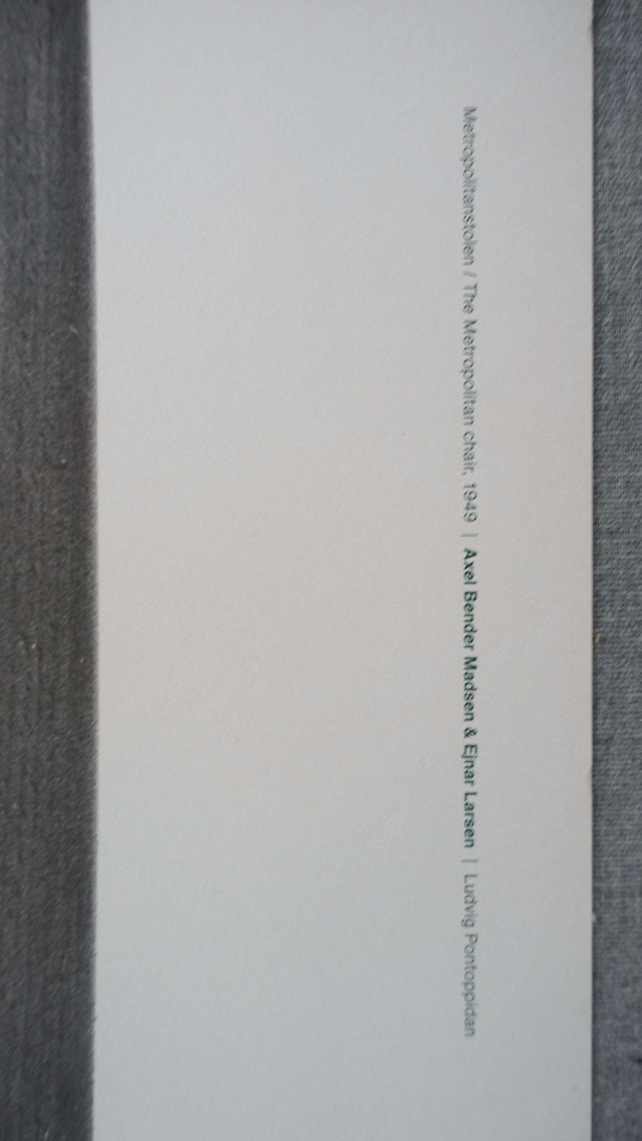 2014 Axel Bender Madsen & Ejner Larsen Metropolitan Chair Design Museum Denmark   Original Vintage Poster photo Art