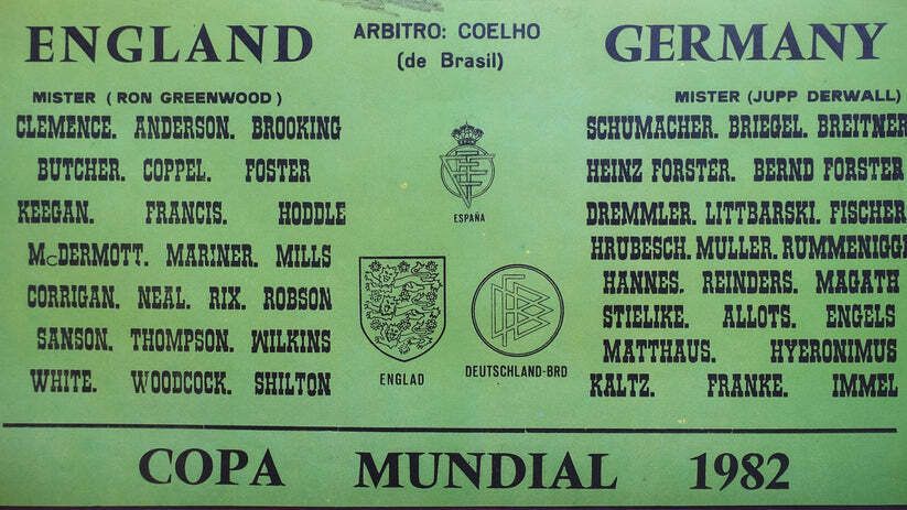 1982 World Cup (Football/Soccer) England   Germany   Original Vintage Poster photo for sale