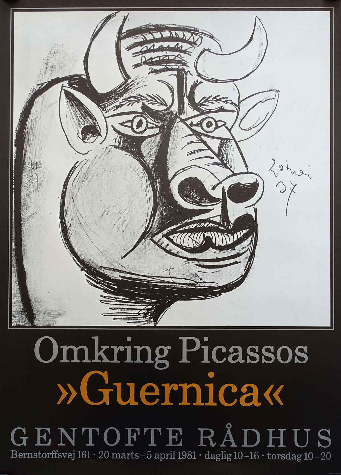 1981 Picasso Guernica Tentoonstellingsposter — Vintage Poster