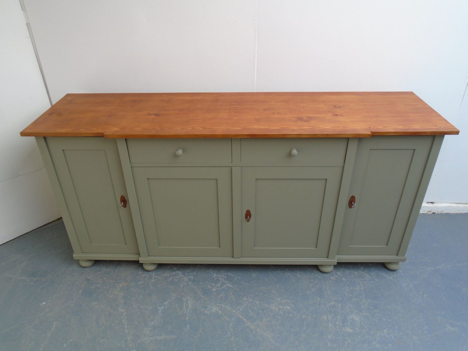 A Fantastically Painted Arcadia Pear Reclaimed Pine Dresser Base photo vinterior