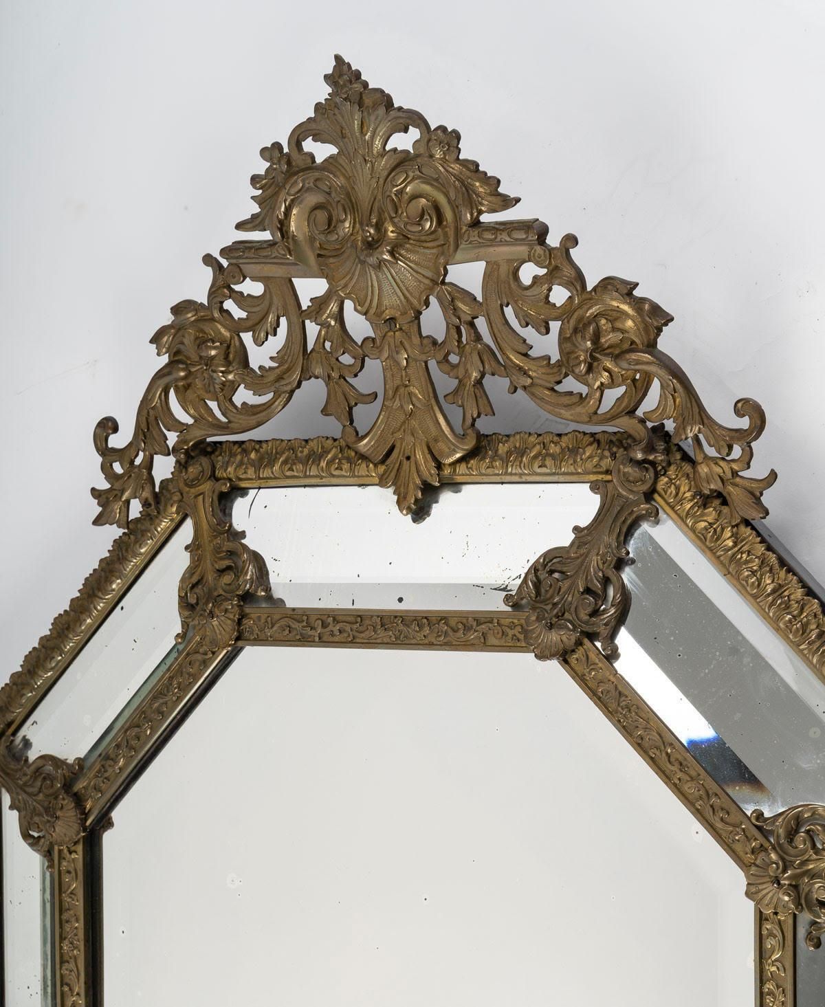 A 19th Century Napoleon III Period Bronze Mirror. photo furniture