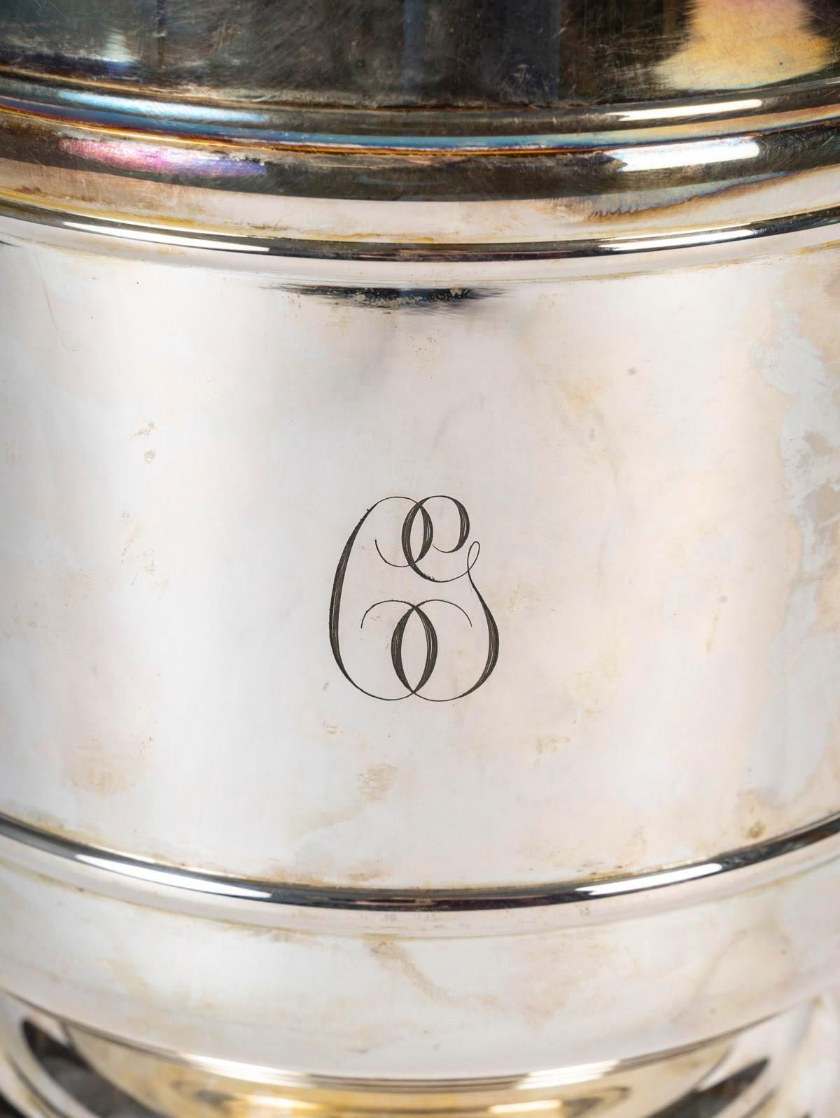 Ice Bucket, Silver Plated Metal, Maison Christofle, Circa 1900. photo Home Decor