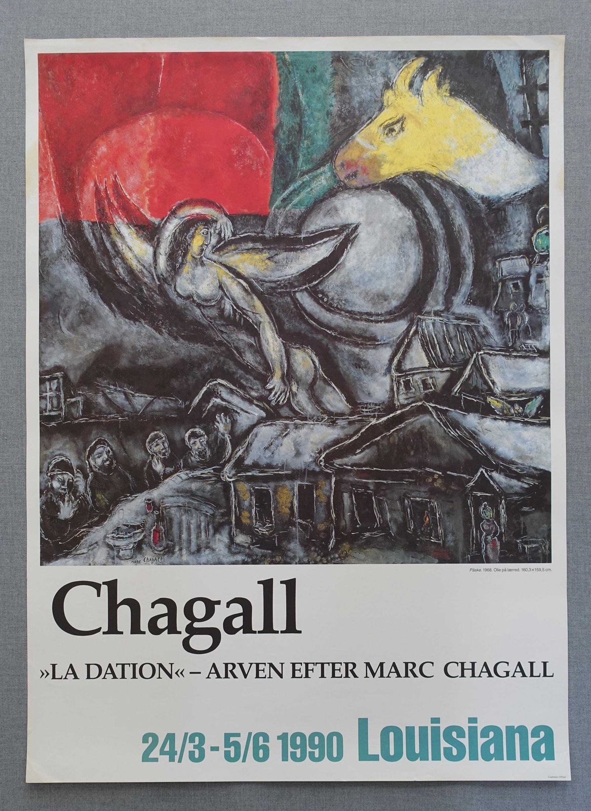 1990 Chagall La Dation On Louisiana Museum Of Modern Art   Original Vintage Poster photo furniture