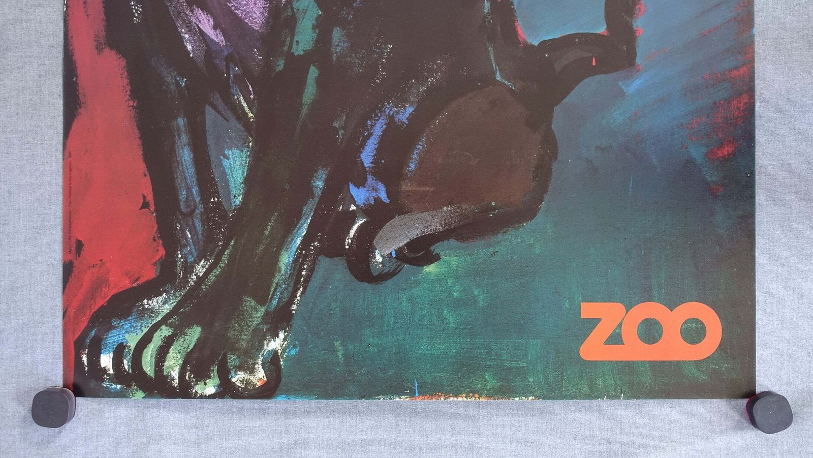 1982 Copenhagen Zoo Panther   Original Vintage Poster photo for sale