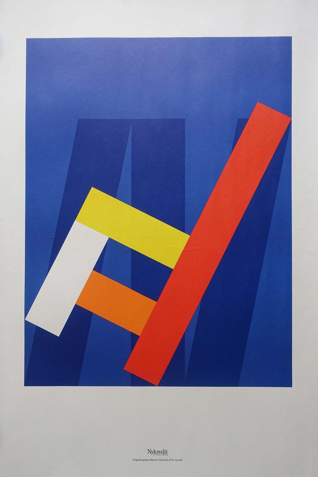 1980s Per Arnoldi "The Chair"   Original Vintage Poster
