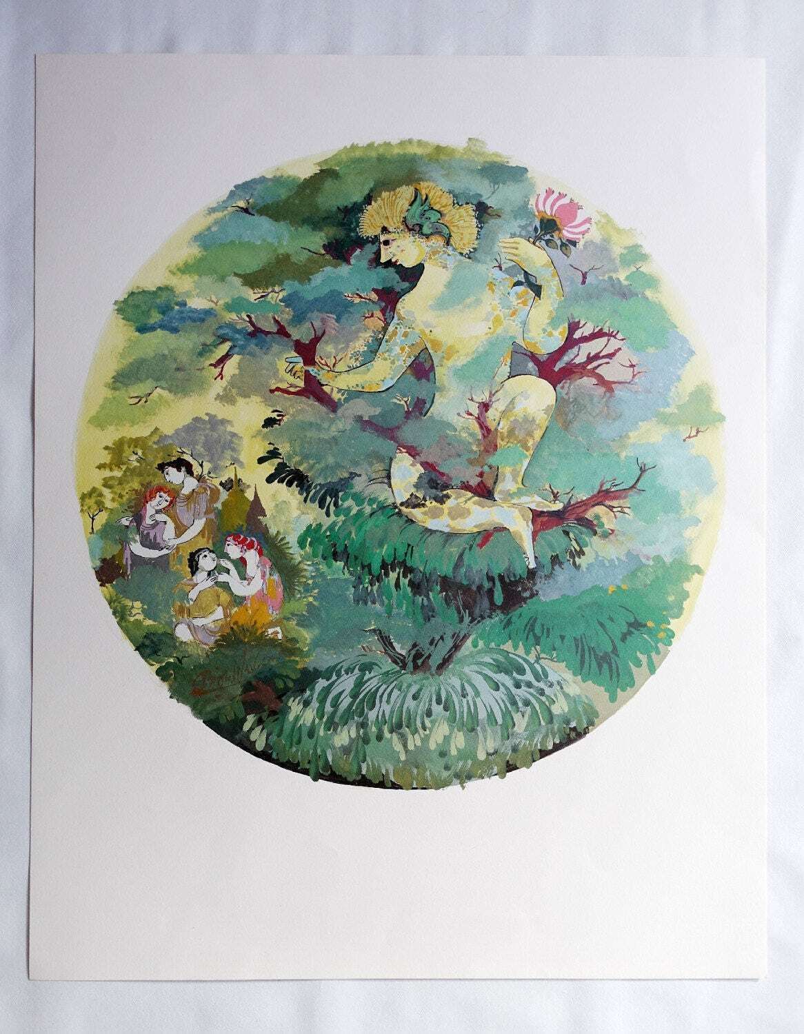 1970s Wiinblad God Of Faunus   Original Vintage Poster photo furniture