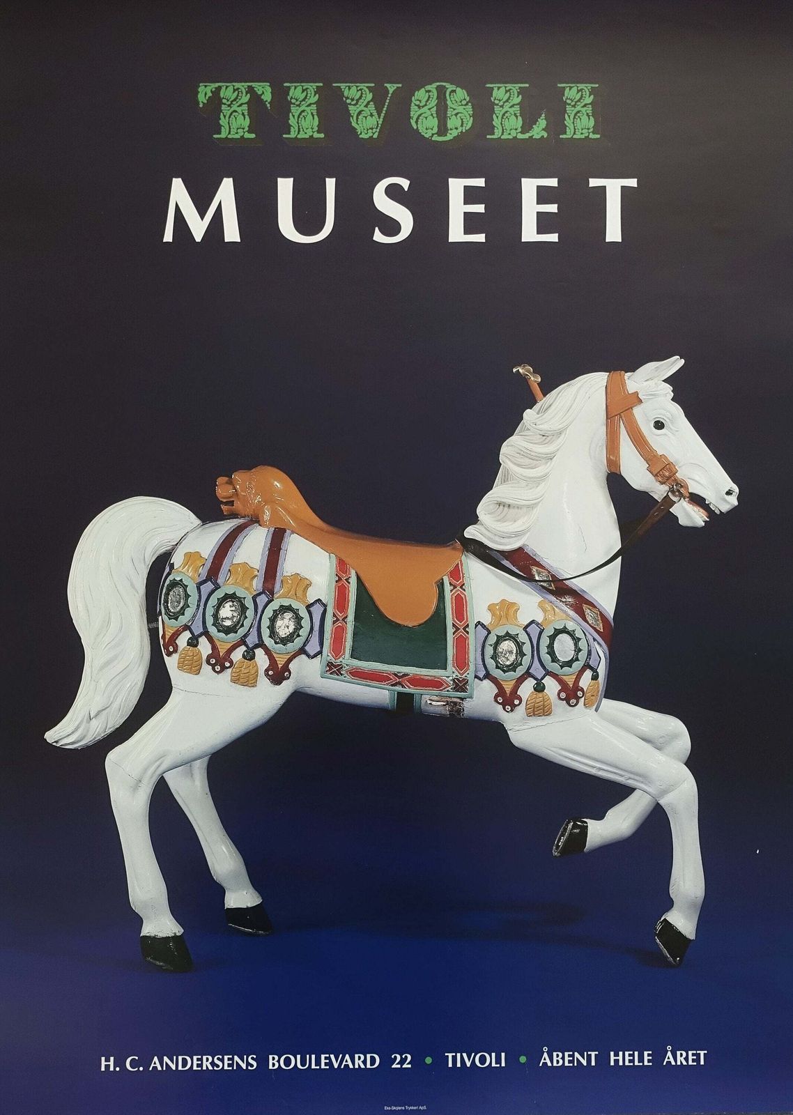1980s Tivoli Gardens Museum   Original Vintage Poster