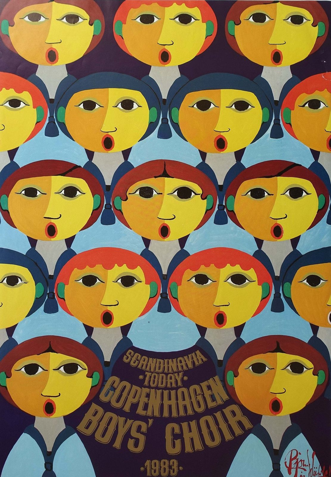 1983 Wiinblad Copenhagen Boys' Choir – Vintage Poster