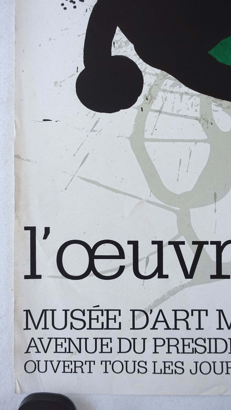 1974 Miro Exhibition Poster Paris L'oevre Graphique   Original Vintage Poster photo Art