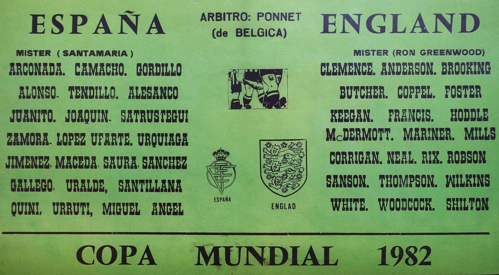 1982 World Cup (Football/Soccer) England   Spain   Original Vintage Poster photo for sale