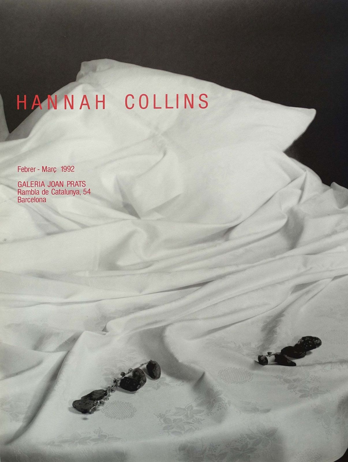 1992 Hannah Collins Spanish Exhibition Poster   Original Vintage Poster