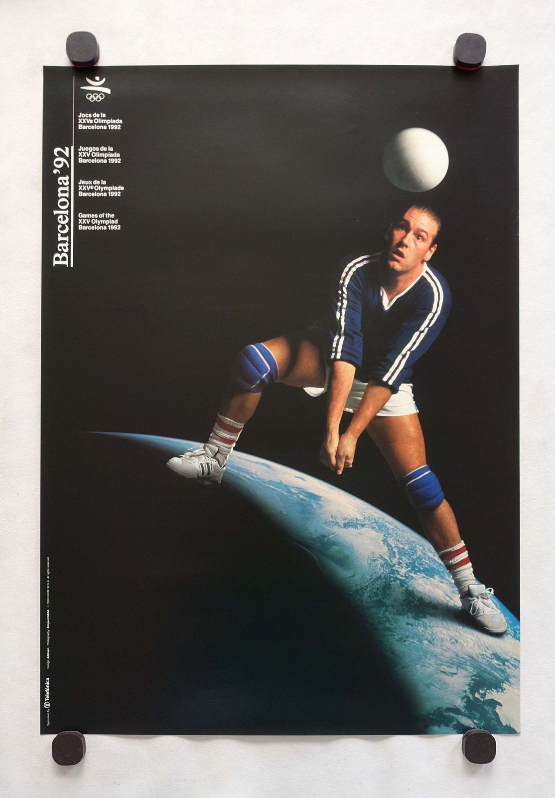 1992 Summer Olympic Games Barcelona Volleyball   Original Vintage Poster photo furniture