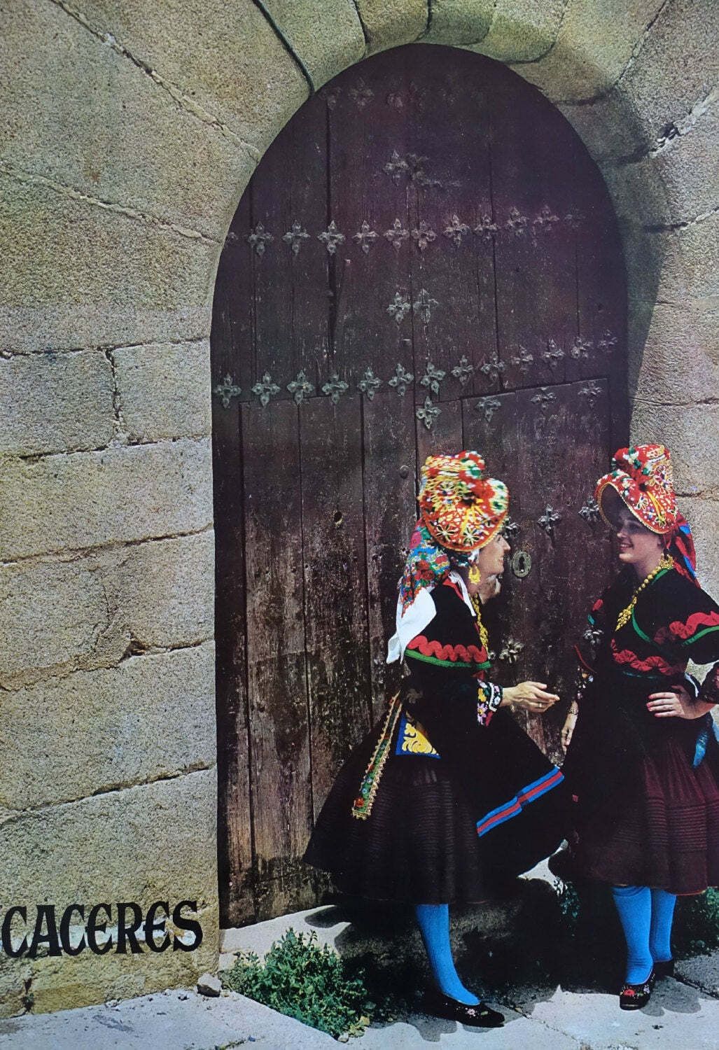 1965 Spain Travel Poster (Cáceres)   Original Vinage Poster photo Art