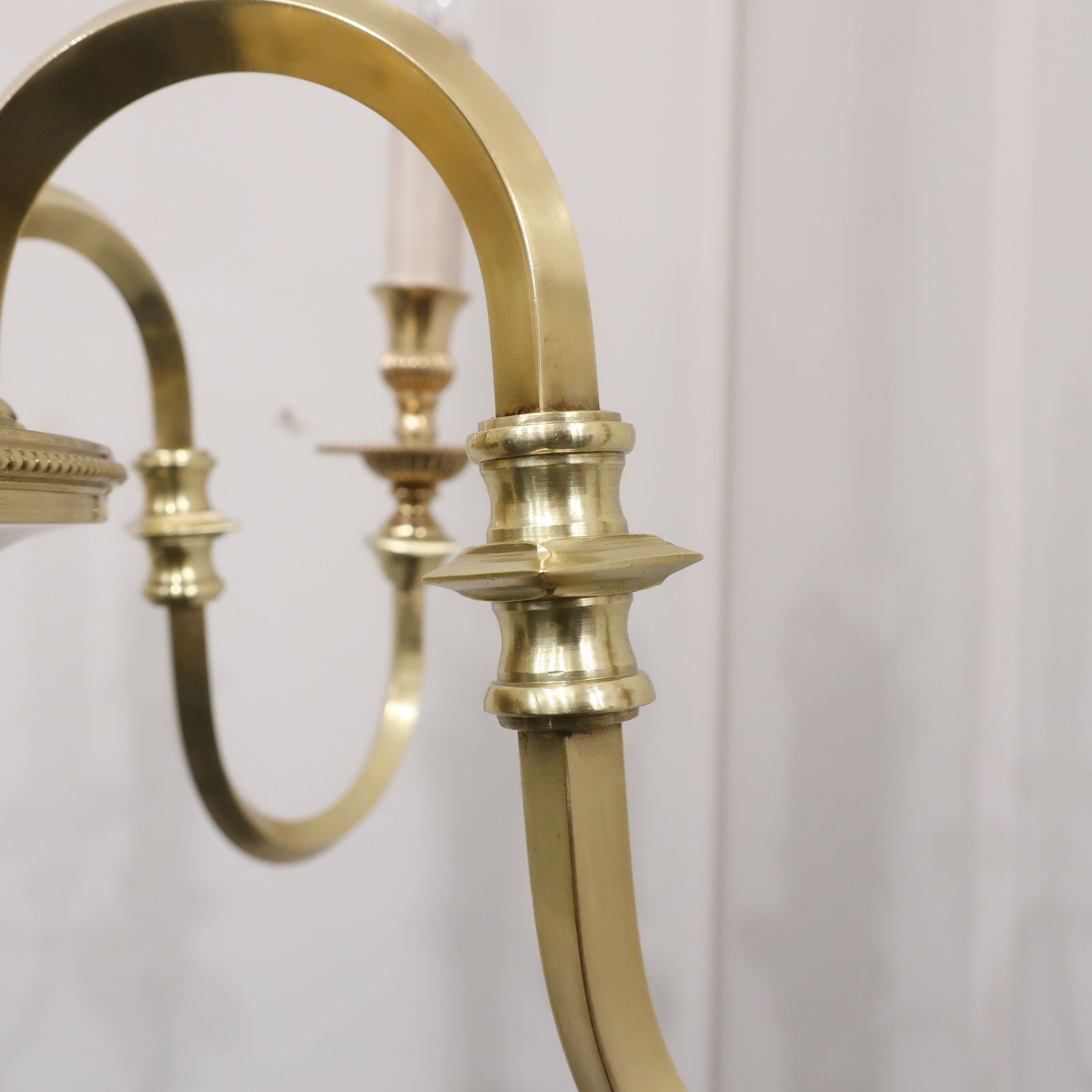 French Early 20th Century Gilt Bronze Five Arm Chandelier photo vintage