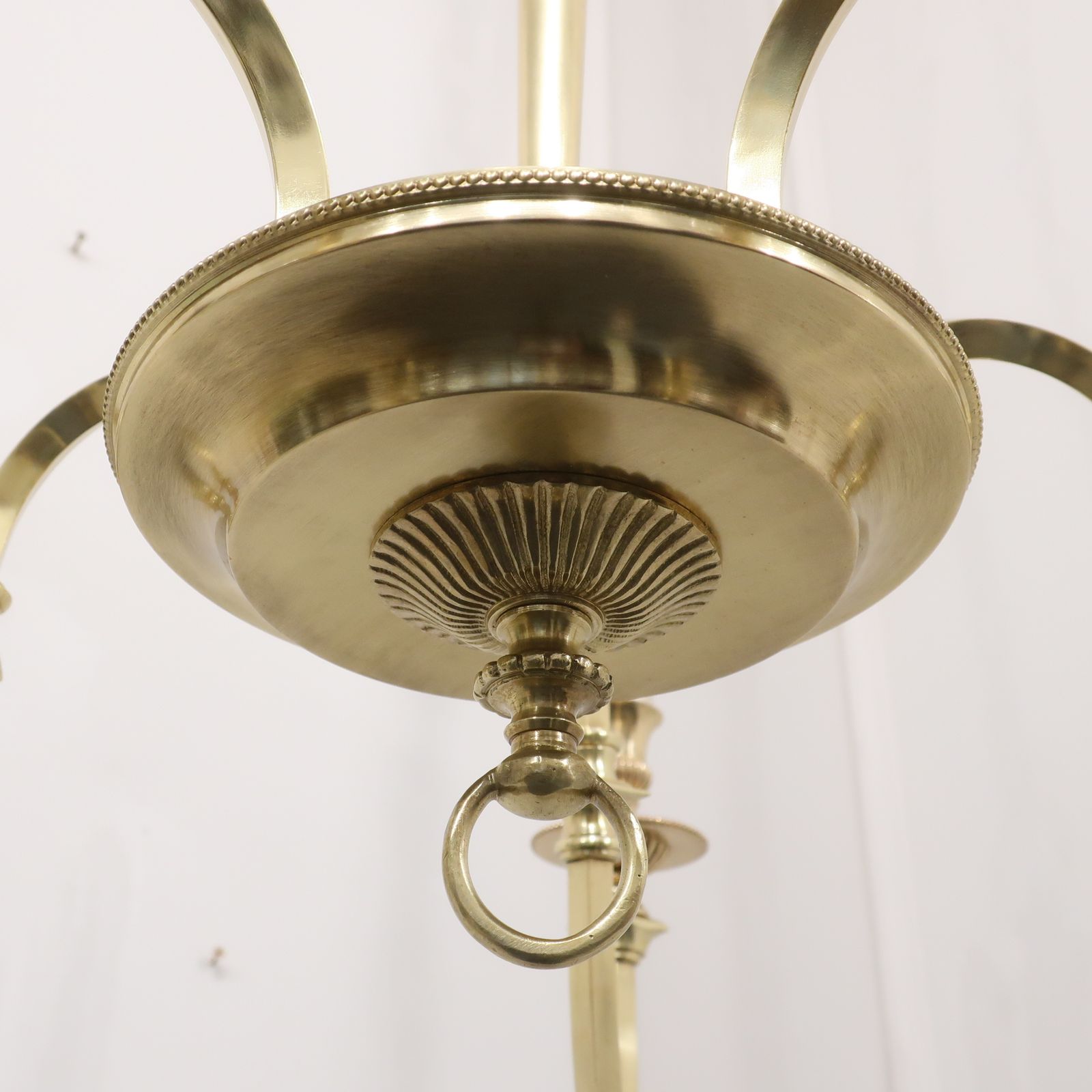Lighting French Early 20th Century Gilt Bronze Five Arm Chandelier photo